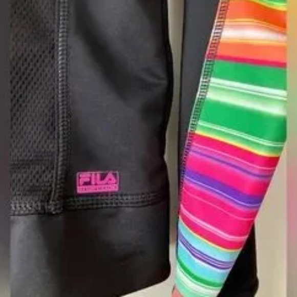 Fila Sport Women's Zip Up Hoodie Rainbow Stripes XS - Picture 2 of 2